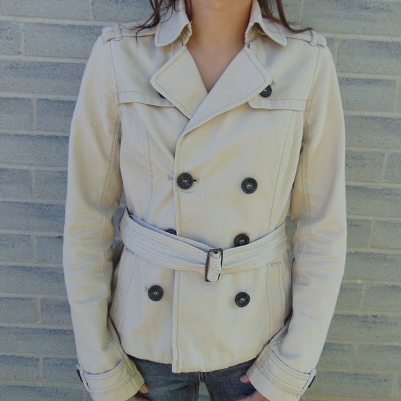 Abercrombie & Fitch Jackets & Blazers - ABERCROMBIE Double Button Mini Trench Coat